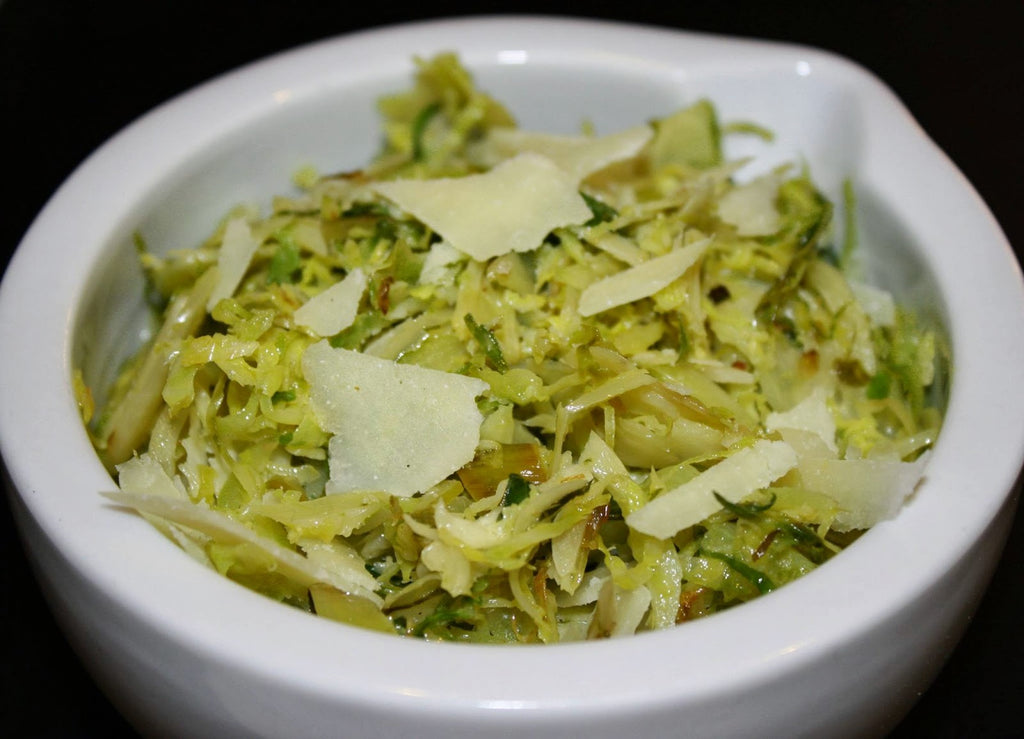 Shaved Brussels Sprouts with Parmesan Cheese
