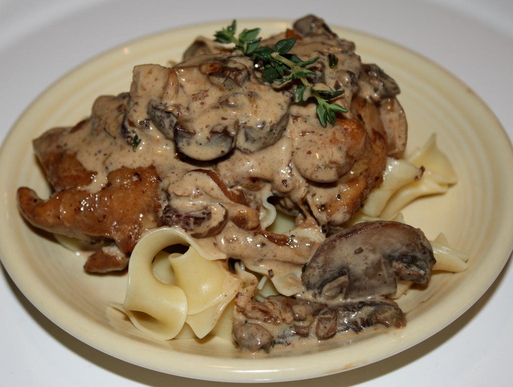 Chicken with Caramelized Onions and Wild Mushrooms